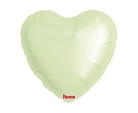 Ibrex helium balloon, Heart 14", Metallic Ivory, 5 pcs.