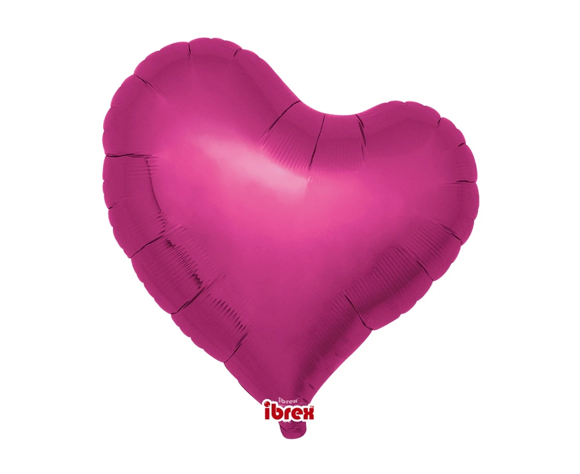 Ibrex helium balloon, Sweet Heart 18", Metallic Magenta, 5 pcs.