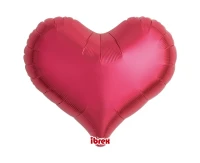 Ibrex helium balloon, Jelly Heart 14", Metallic Rubi Red, 5 pcs.