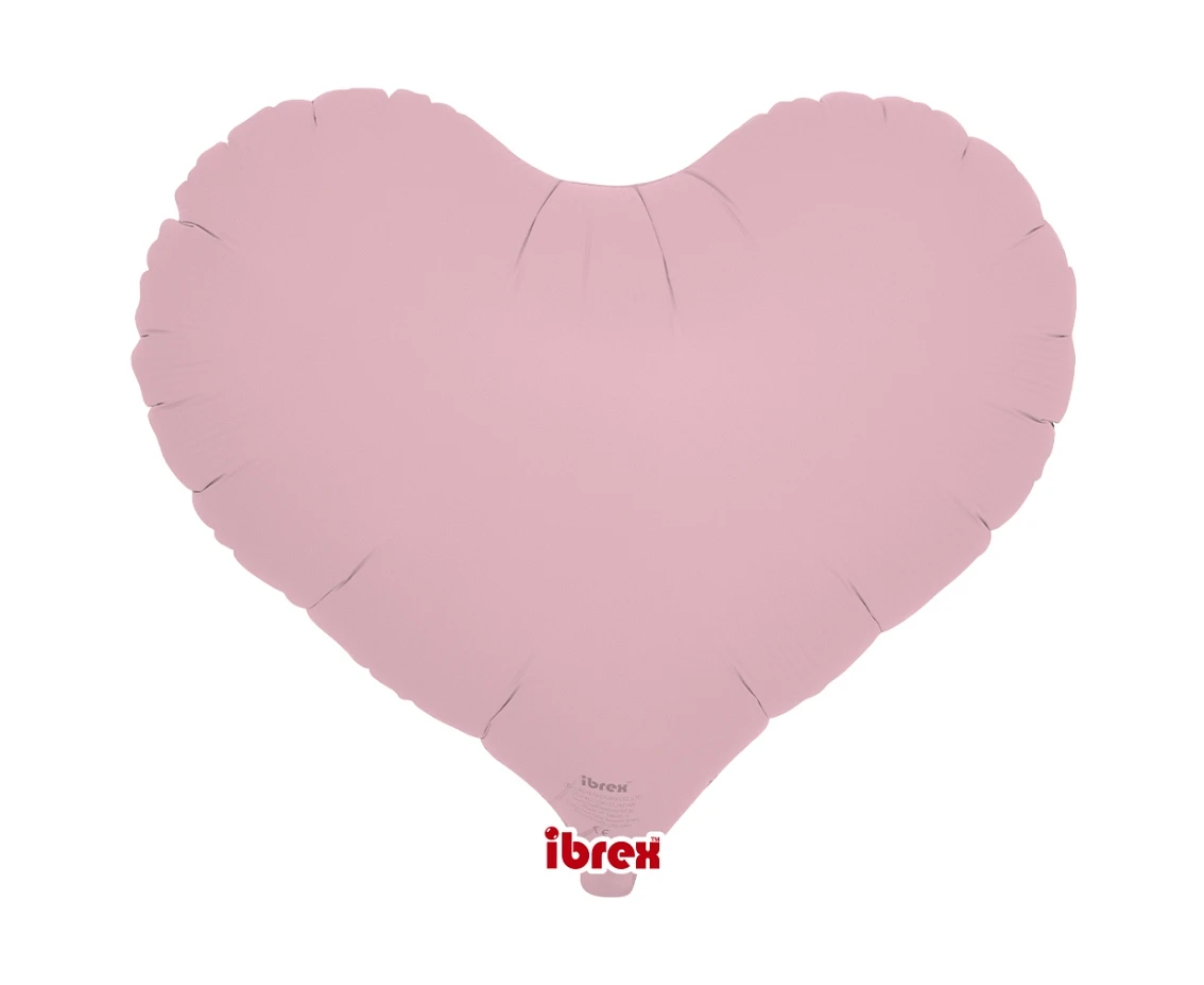 Ibrex helium balloon, Jelly Heart 14", Pastel Pink, 5 pcs.