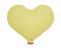 Ibrex helium balloon, Jelly Heart 14", Pastel Yellow, 5 pcs.