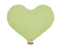 Ibrex helium balloon, Jelly Heart 14", Pastel Green, 5 pcs.
