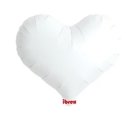 Ibrex helium balloon, Jelly Heart 18", White, 5 pcs.