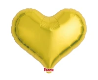 Ibrex helium balloon, Jelly Heart 18", Metallic Gold, 5 pcs.