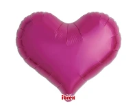 Ibrex helium balloon, Jelly Heart 18", Metallic Magenta, 5 pcs.