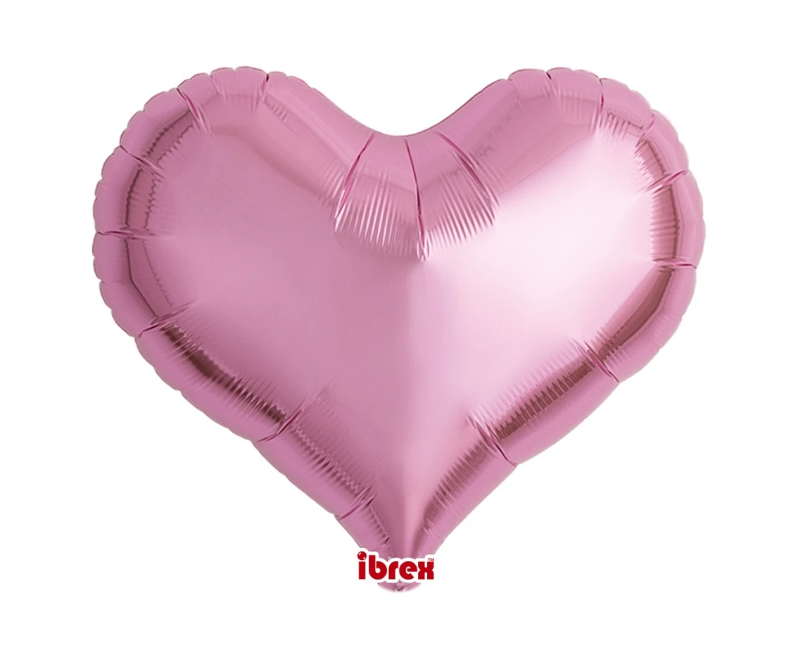 Ibrex helium balloon, Jelly Heart 18", Metallic Pink, 5 pcs.