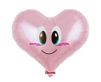 Ibrex helium balloon, Jelly Heart 14", Smile Angel PL Pink, packed