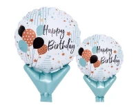 Ibrex Upright balloon Round, 5", Happy Birthday Balloons, 10 pcs.