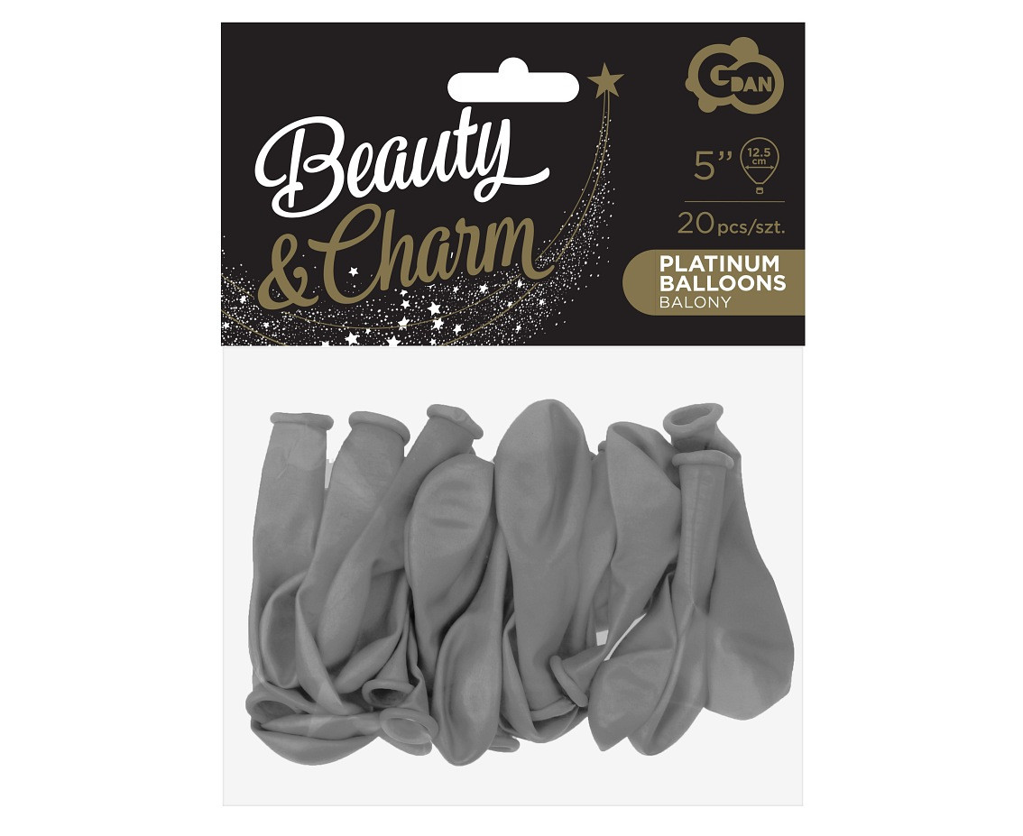 Balloons B&C 5", pastel grey, 20pcs