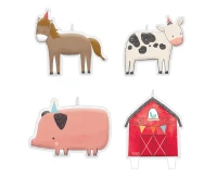 Świeczki figurki Barnyard, 4 szt. KK