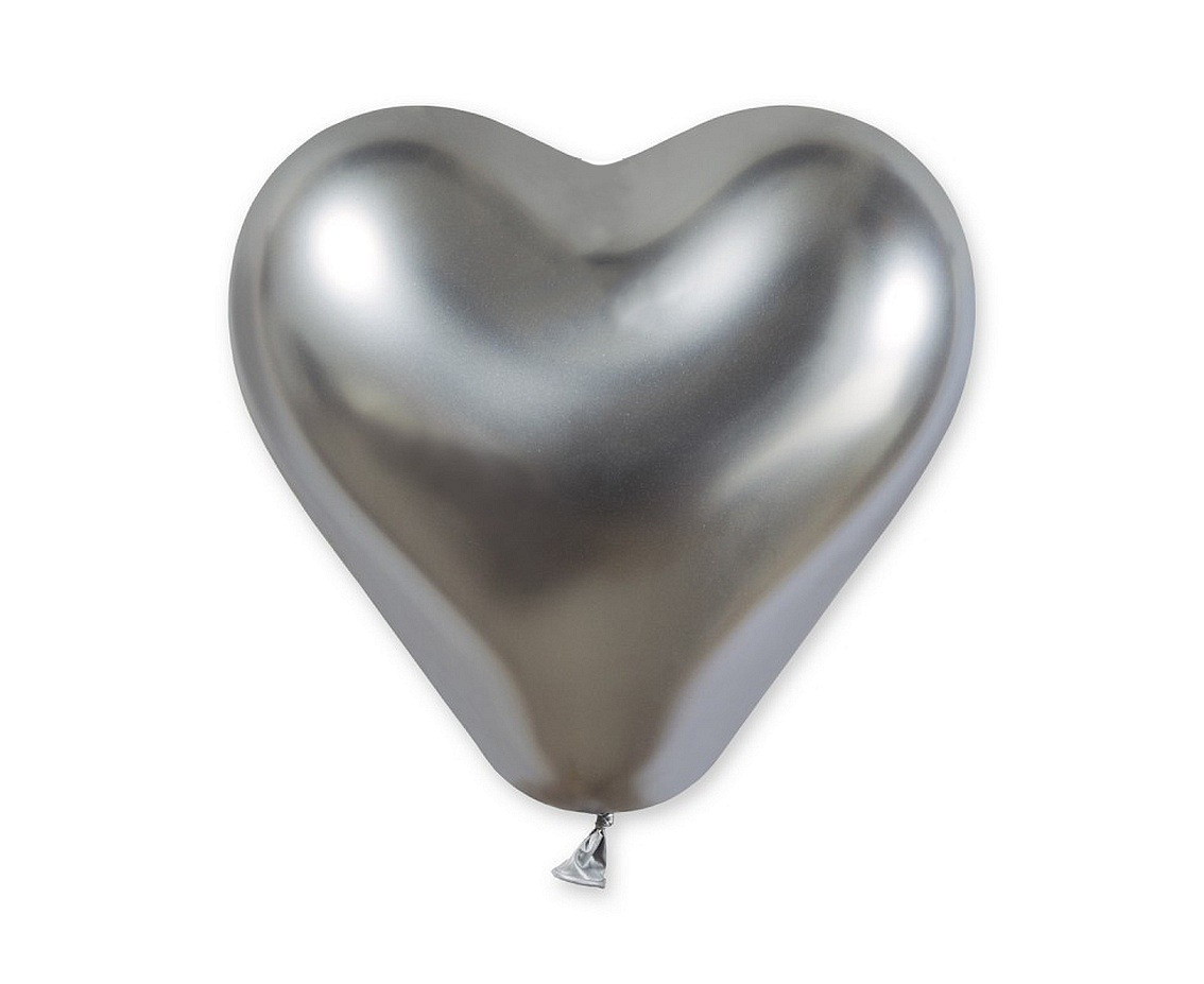 Balloons Gemar 12", CRB shiny silver, 25pcs