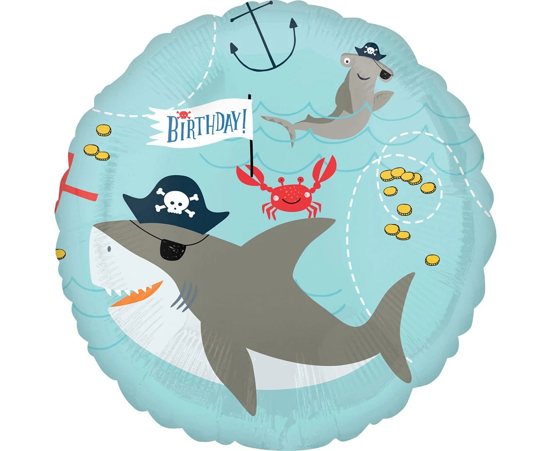 Standard HX Ahoy Birthday Foil Balloon S40 Packaged EOL