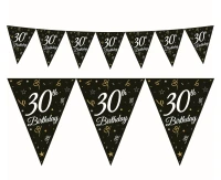 Beauty&Charm paper garland with flags "30", 28 x 270 cm