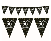 Beauty&Charm paper garland with flags 50", 28 x 270 cm