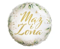 Foil balloon Mąż i Żona, 18"