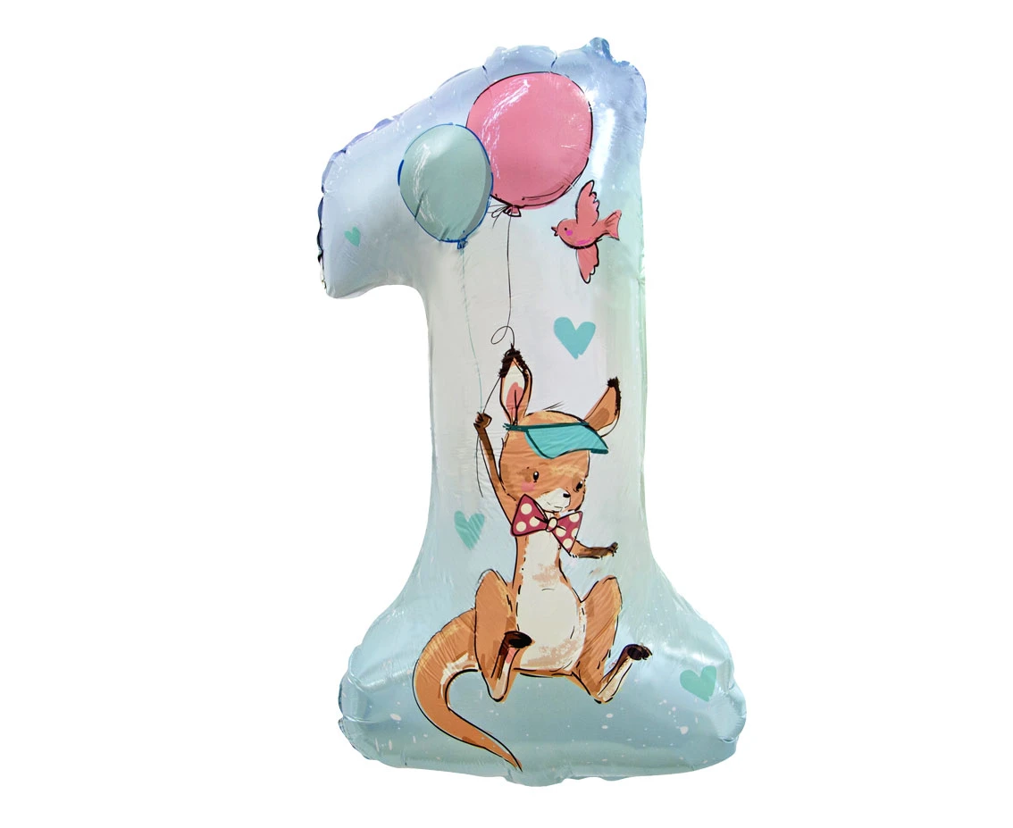 Foil balloon Digit 1 - Kangaroo, 77 cm EOL