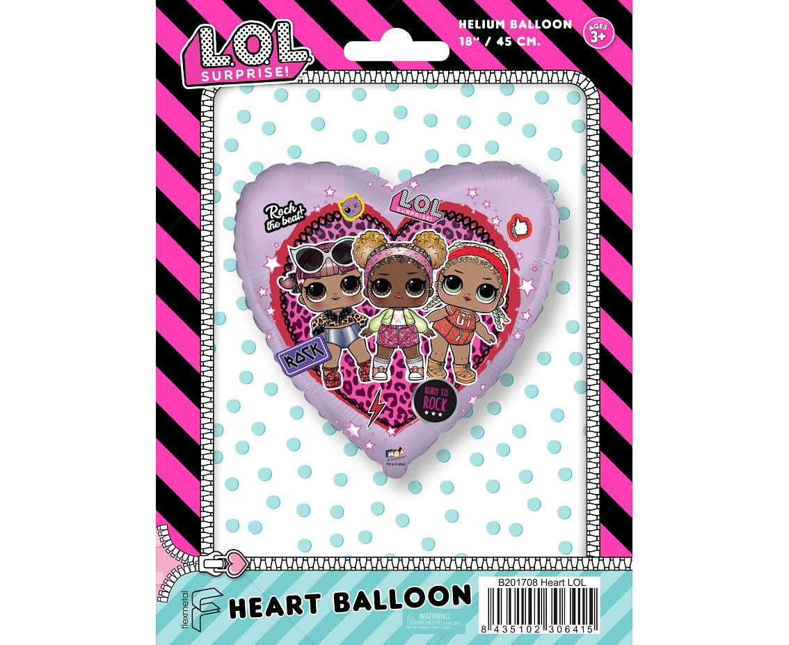 Foil balloon 18" FX LOL Rock, packed EOL