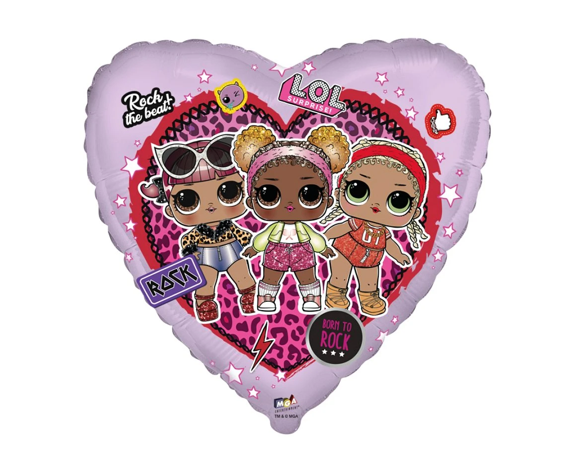 Foil balloon 18" FX LOL Rock, packed EOL