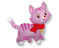 Foil balloon 24" FX Pretty Cat, pink, packed EOL