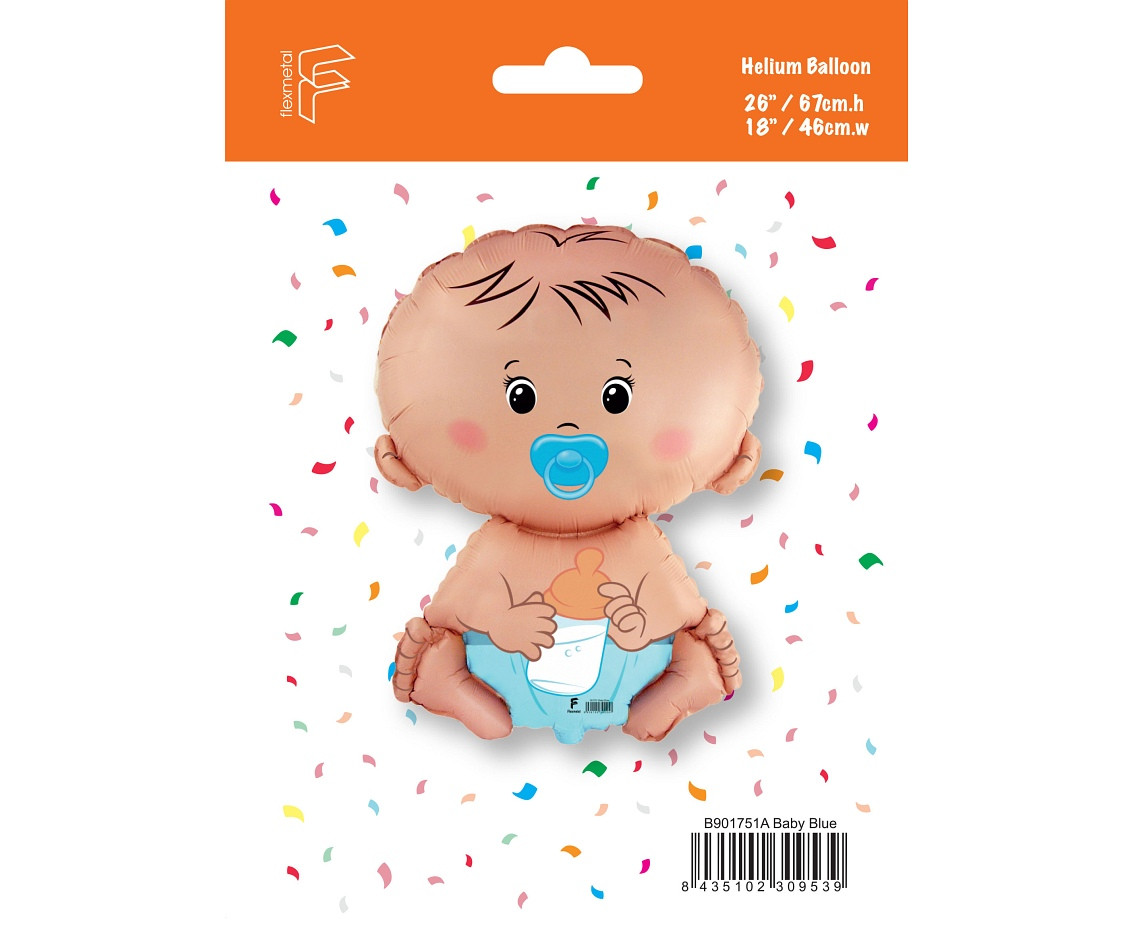 Foil balloon 24" FX Baby Boy, packed EOL