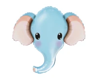 Foil balloon 24" FX Elephant (blue), packed EOL