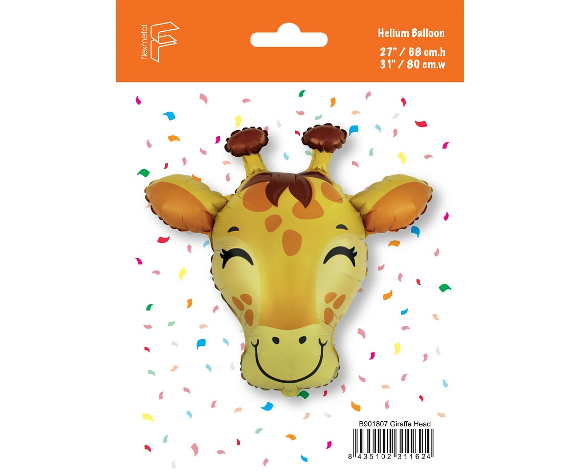 Foil balloon 24" FX Giraffe, packed EOL