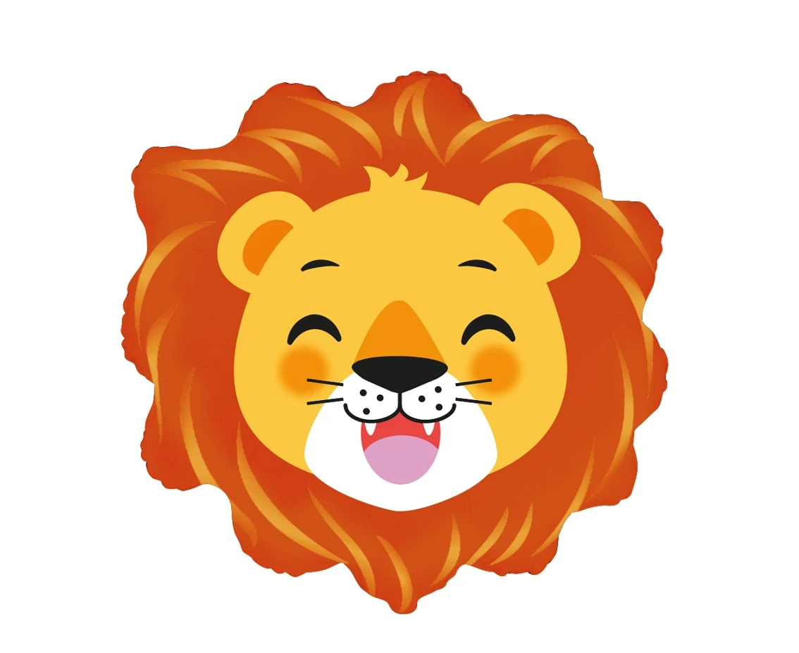Foil balloon 24" FX Lion (head), packed EOL