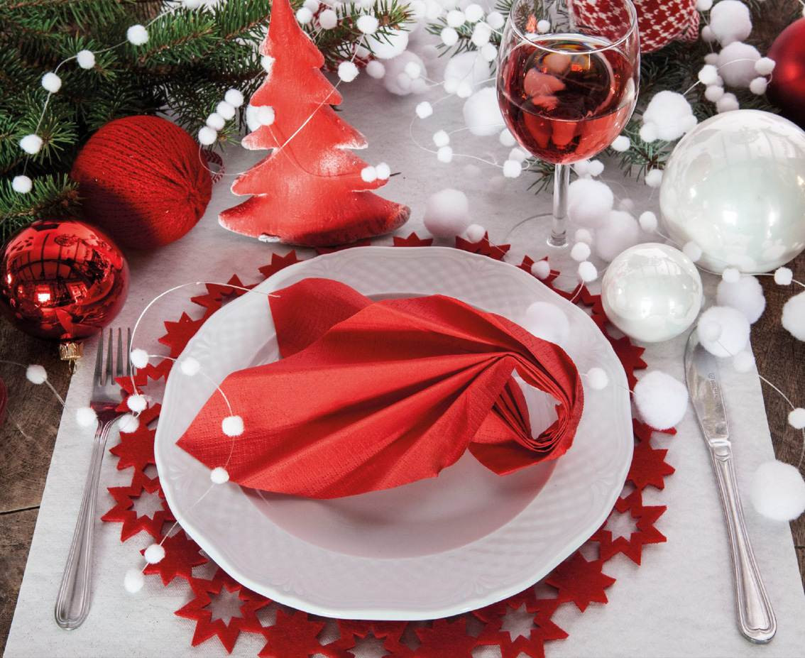 PAW Paper napkins PAW, Chili Red, solid colour, 33 x 33 cm / 20 pcs.