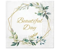 PAW Paper napkins PAW, Leaves Frame Design, 33 x 33 cm / 20 pcs.