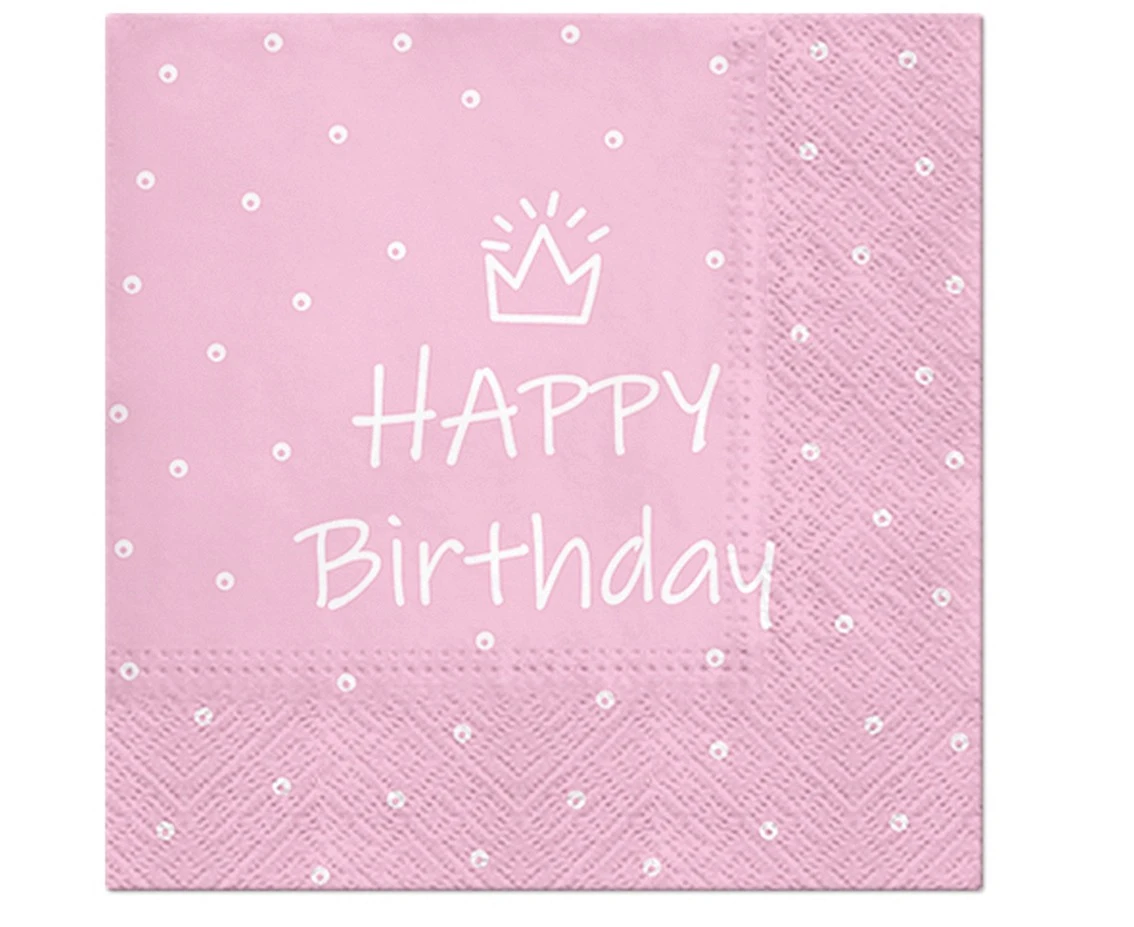 PAW Paper napkins Special Day Design (light pink), 33 x 33 cm / 20 pcs.