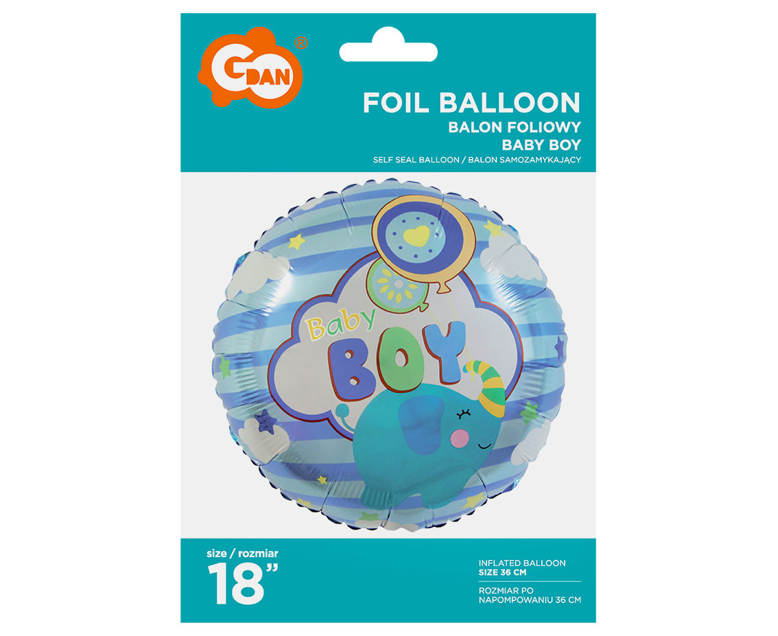 Foil balloon Baby Boy, 18" EOL