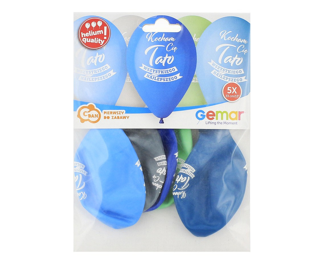 Balloons Gemar 13", pastel premium helium "kocham Cię tato", 5pcs EOL