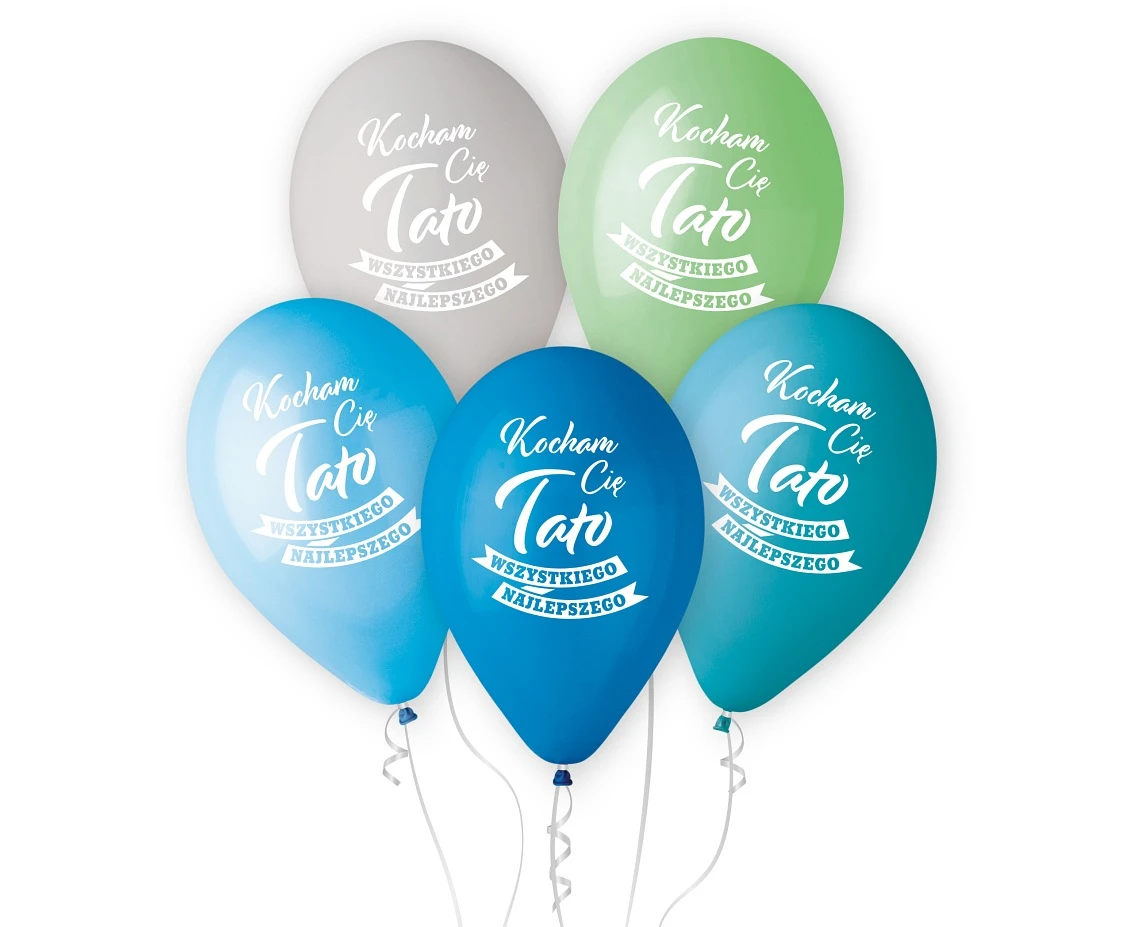 Balloons Gemar 13", pastel premium helium "kocham Cię tato", 5pcs EOL