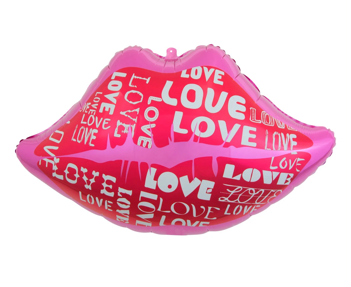 Foil balloon Lips & Love, 62 x 38 cm EOL