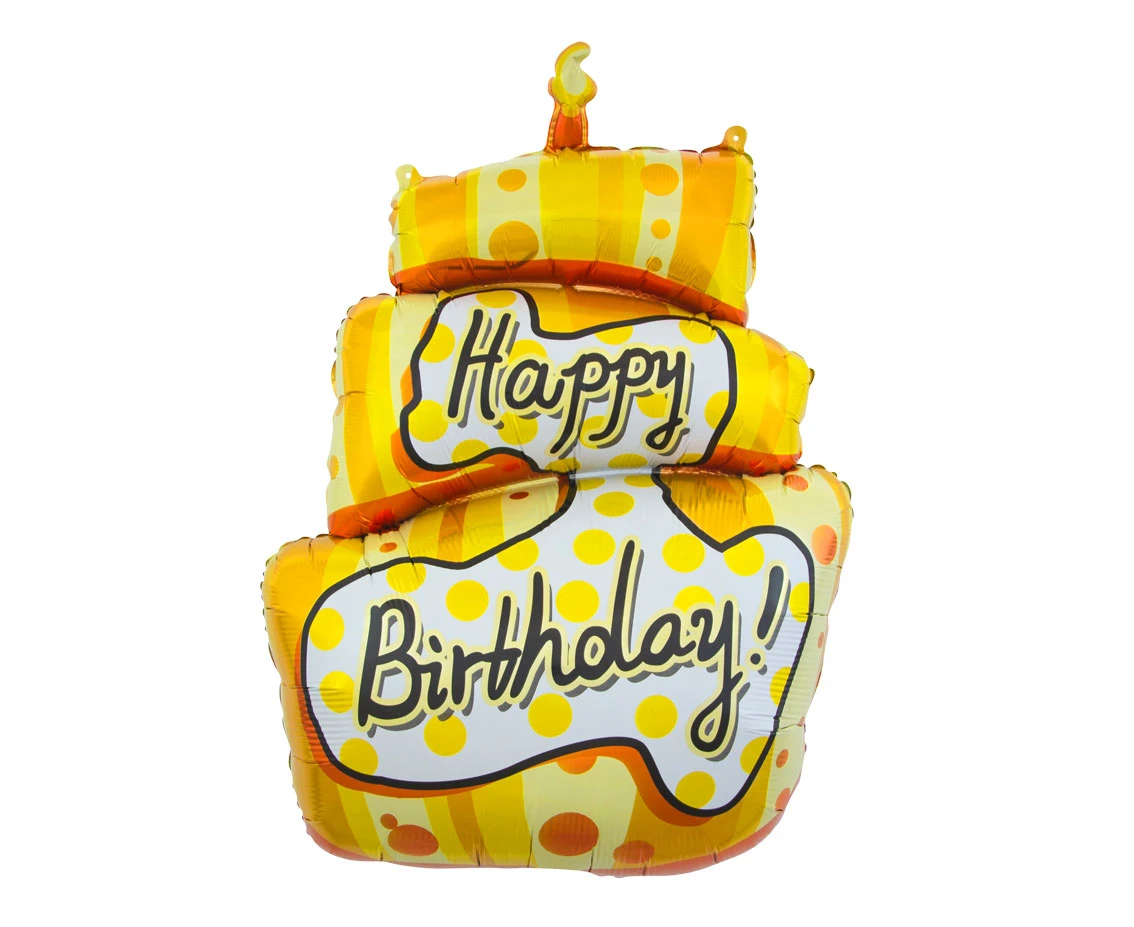 Foil balloon Happy Birthday Cake, 53 x 79 cm EOL