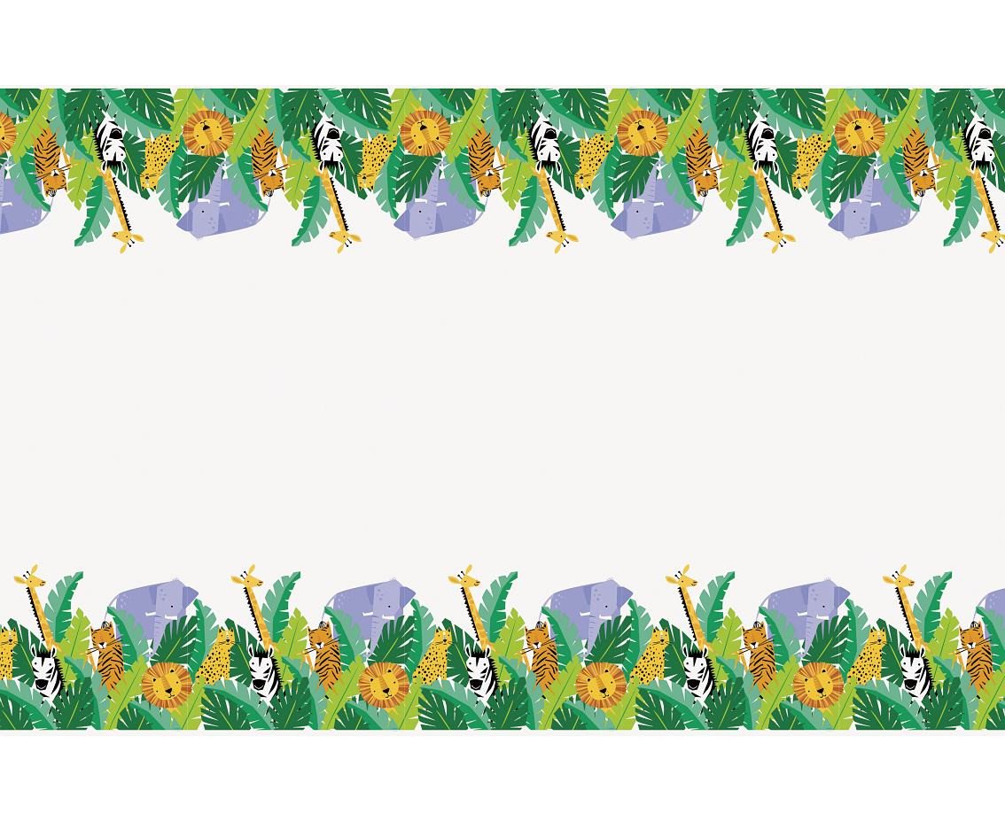 Plastic table cloth Safari, size 137 x 213 cm