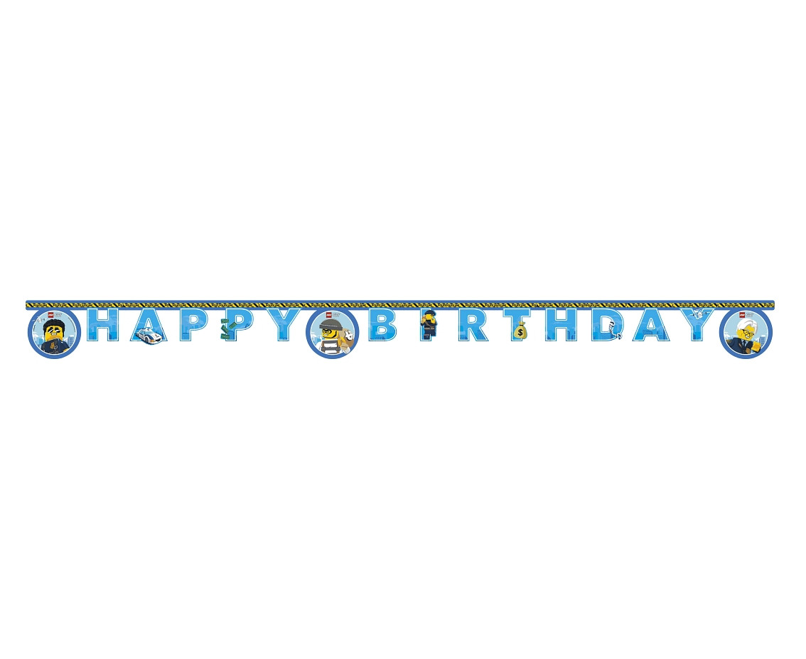 Lego City Happy Birthday banner - 200 cm EC EOL