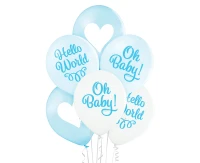Balloons Belbal 12", D11, oh baby boy, 6pcs