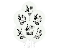 Balloons Belbal 12", D11, Game Over white, 6pcs