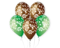 Balloons Gemar 13", pastel premium helium dinosaur stegosaurus, 5pcs EOL