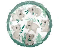 Standard Koala Foil Balloon circle S40 packaged EOL