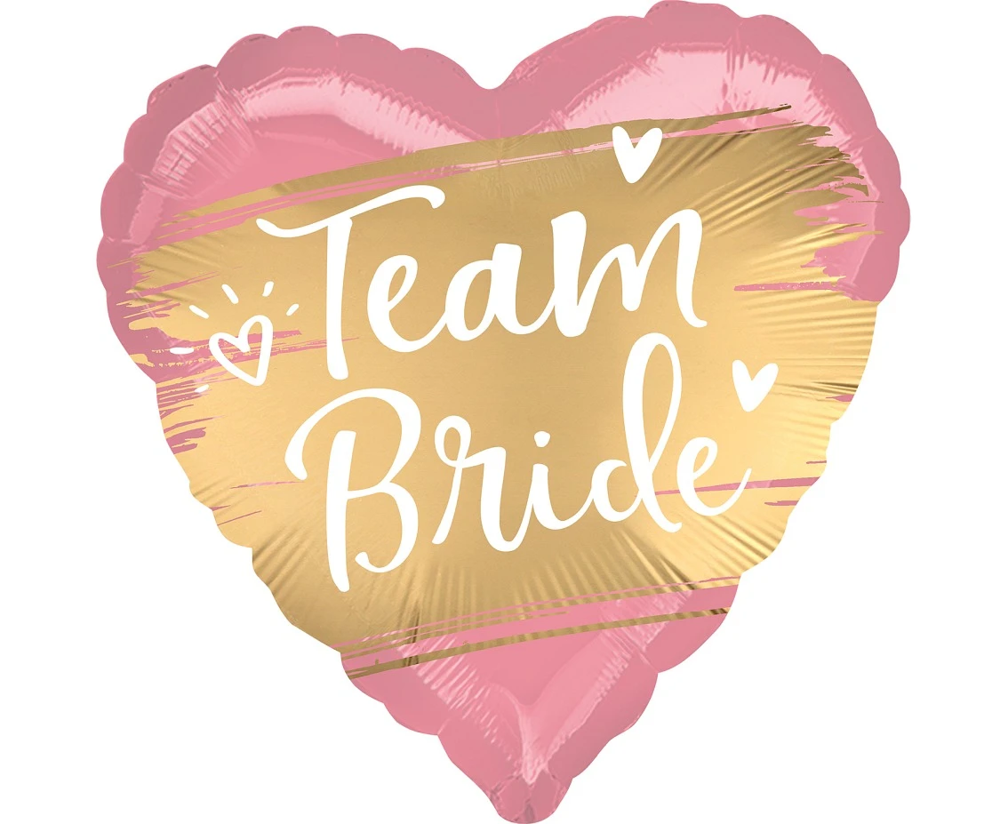 Standard Satin Gold Team Bride Foil Balloon S40 Packaged EOL