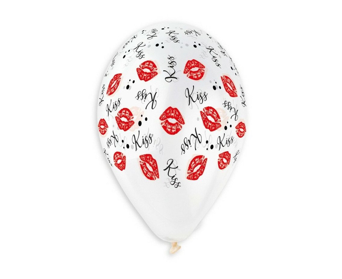 Balloons Gemar 13", pastel premium helium kiss kiss, 5pcs EOL
