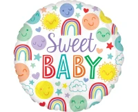Standard Sweet Baby Icons Foil Balloon S40 Packaged EOL