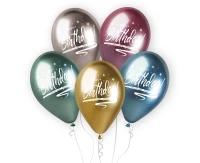 Balloons Gemar 13", shiny premium helium happy birthday, 5pcs