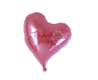 Ibrex helium balloon, Sweet Heart 14", Thank You, pink, packed