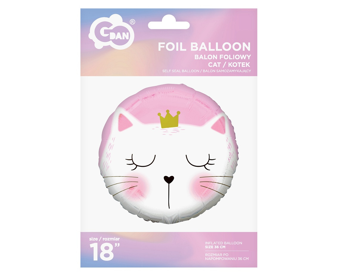 Foil balloon Cat, 45 cm