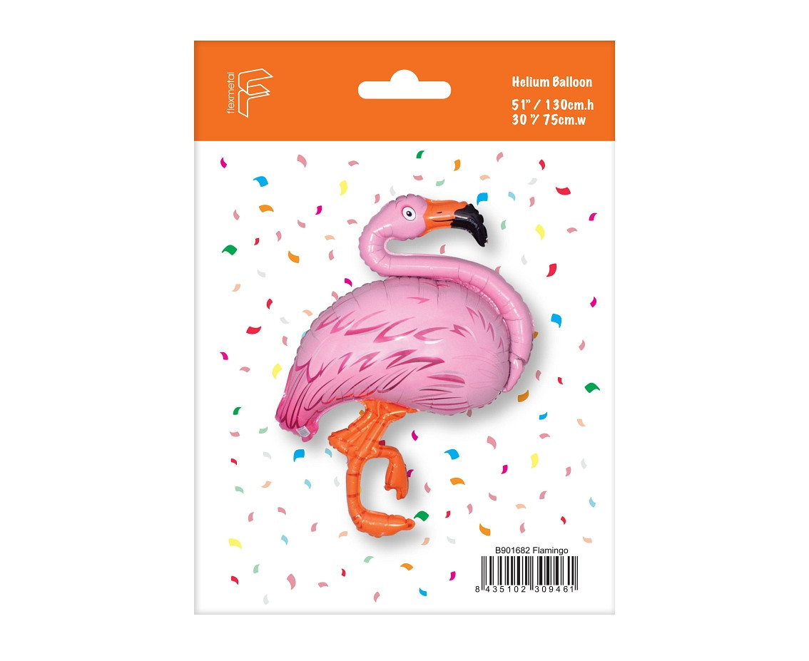 Foil balloon 24" FX Flamingo, packed