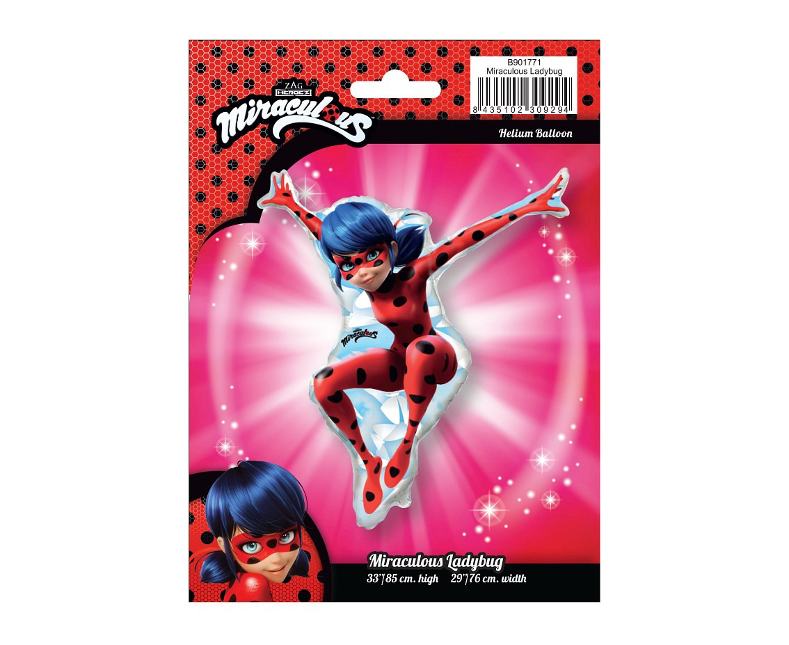 Foil balloon 24" FX - Miraculous (paper packaging),  packed