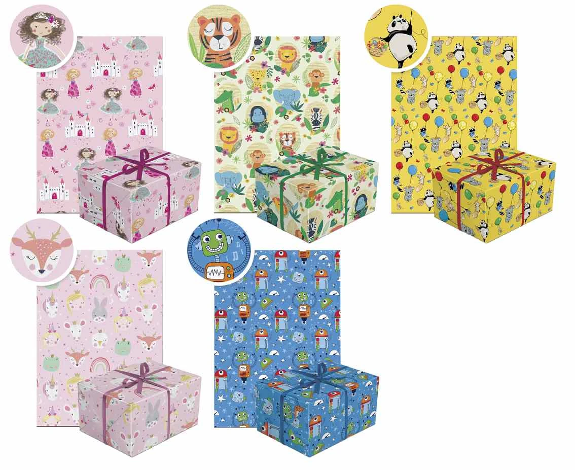 PAW wrapping paper Neutral 7, assorted, 70 x 200 cm EOL